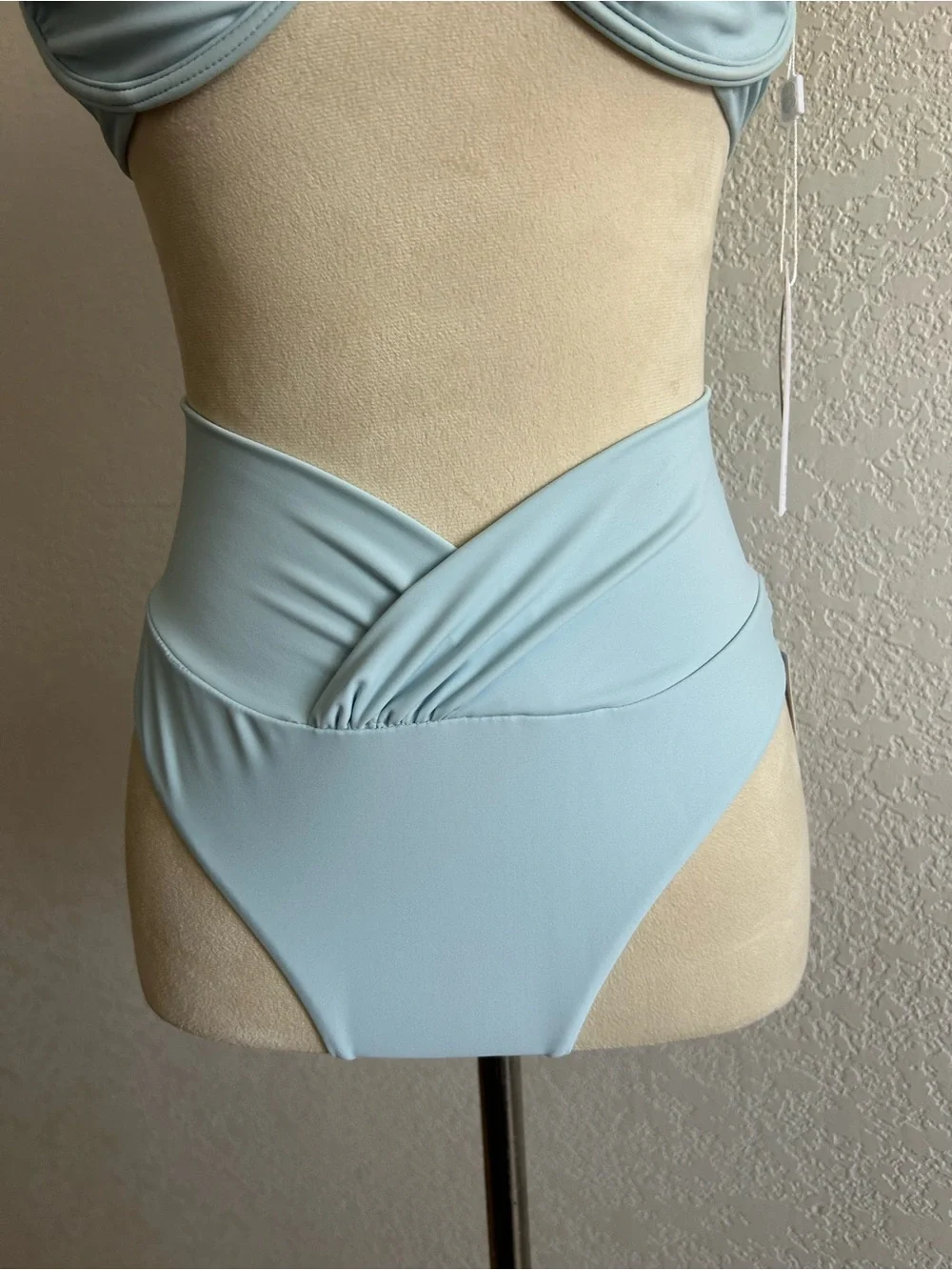 Caroline Constas Bikini Set Swimwear in Pastel Blue